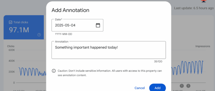 Google Search Console & SEO Annotations Guide