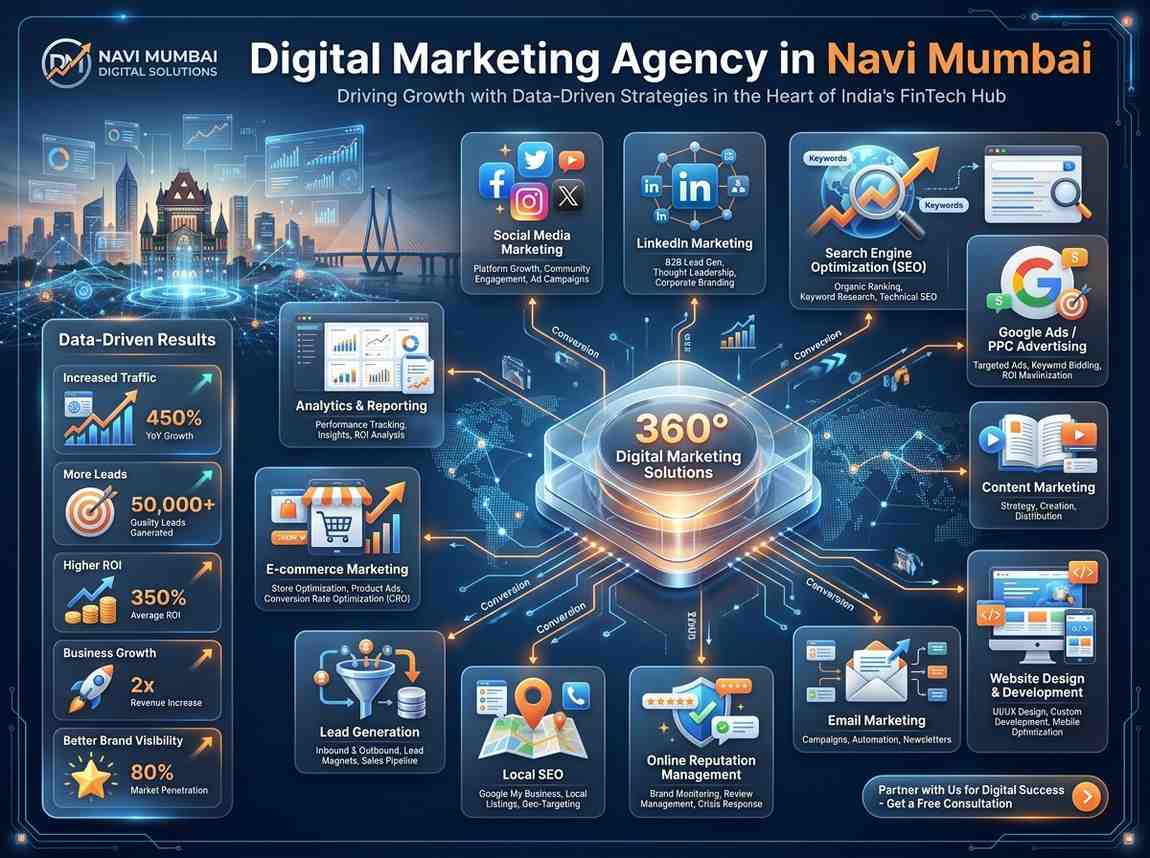 Sigmaflux digital marketing experts planning SEO and paid advertising strategy for a Navi Mumbai business