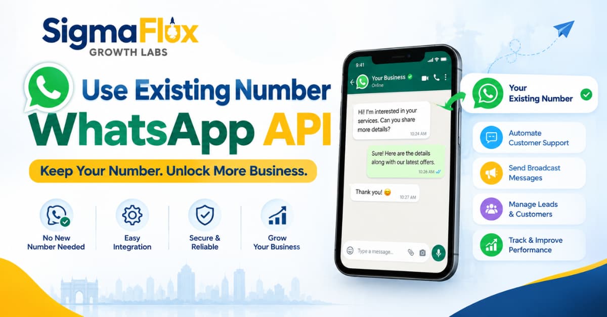 use existing number WhatsApp API